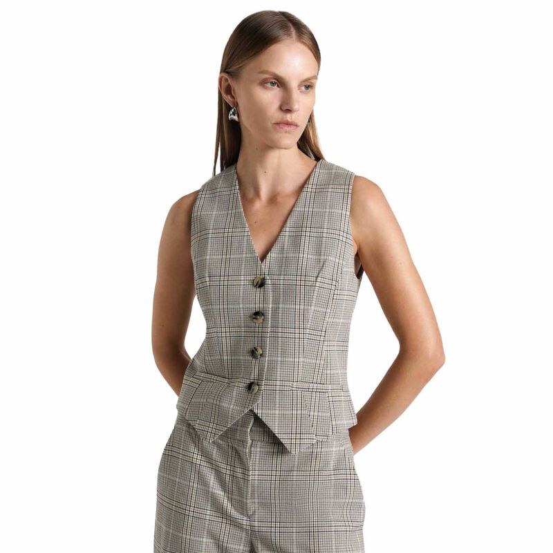 Cue Prince of Wales Check Waistcoat image number 0
